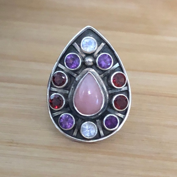 $78 Nicky Butler Estate Ring Sterling Silver 925 India Size 10 - Picture 5 of 11